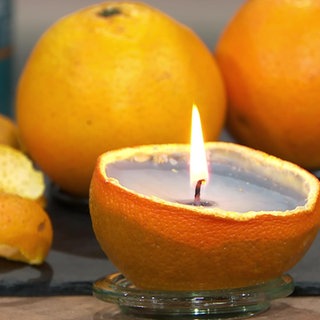 Orangenkerze selber machen