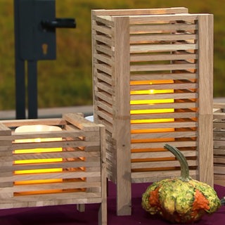 Stimmungsvolle Holzlaterne aus Klötzchen