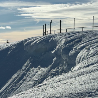 Markus beim Schneeschuhwandern auf dem Feldberg