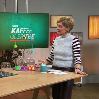 Moderatorin Evelin König und Kreativbloggerin Lisa Vöhringer im Studio