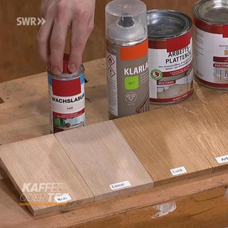 Holzarten mit Lack und Öl