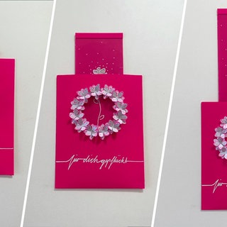 Selbstgebastelte Frühlingskarte