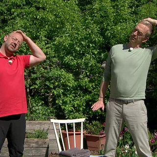 Fitnessübungen im Garten