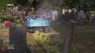Gießroboter "Gießbert" hilft auf dem Friedhof zu gießen