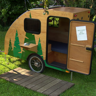 Mini-Wohnmobil als Fahrradanhänger