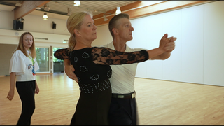 Regina und Michael Groß aus Abstatt im Tanzstudio.