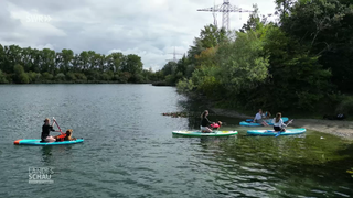 Stand-up-Paddling mit Hund