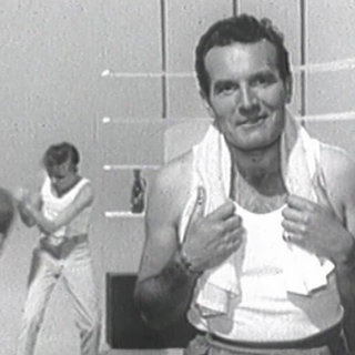 Historischer Werbespot der Firma Schiesser in Schwarz-Weiß