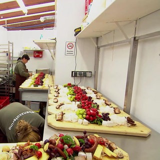 Küche eines Festzelts