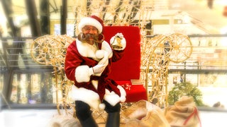 Bartweltmeister Jürgen Burkhardt im Nikolauskostüm