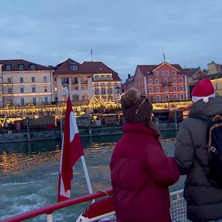 Weihnachtsschiff auf dem Bodensee