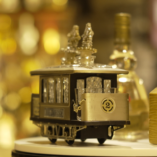 Musizierende Schnapsflaschen im Bönnigheimer Schnapsmuseum.