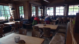 Innenraum der Berghütte Lauterbad bei Freudenstadt im Schwarzwald