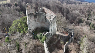 Eine Burgruine in der Nähe von Bodman