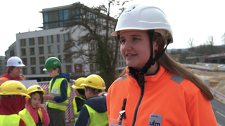 Kinderführung auf der B10-Baustelle in Ulm