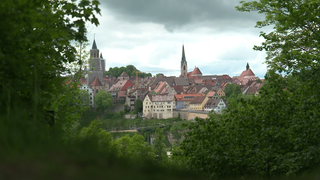 Aussicht auf Rottweils Häuser und Bauten.