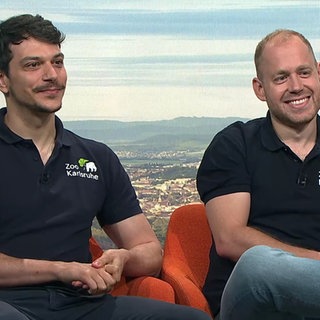 Die Karlsruher Zoo-Docs Lukas Reese und Marco Roller.