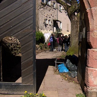 Eingangstor zur Burg Strahlenburg in Schriesheim
