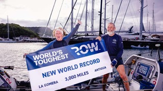 Ingrid und Walter Gläßer nach ihrer 60-tägigen Reise über den Atlantik.