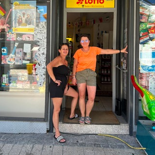 Kioskbetreiberinnen Tatjana Krösel und Jennifer Hartmann