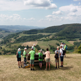 Ausblick vom Hochplateau Galgenberg bei Lauterstein