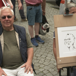 Schnellzeichner an der Mosel