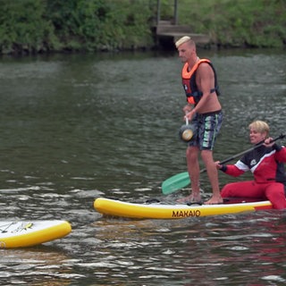 Fischerstechen auf SUP-Boards