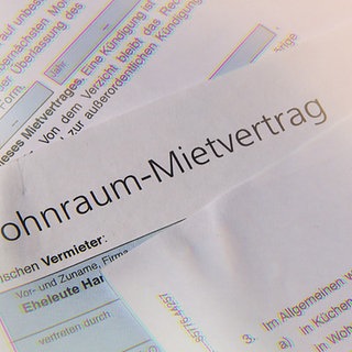 Ausschnitt aus einem Mietvertrag.