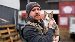 Markus Gärtner und seine Katze