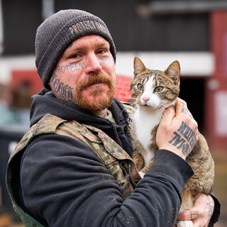 Markus Gärtner und seine Katze