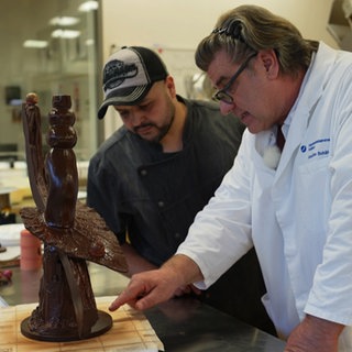 Vorbereitungen auf die deutsche Meisterschaft der Schokokunst