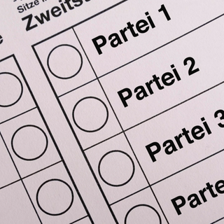 Unausgefüllter Stimmzettel