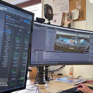 Ein Gamer spielt ein neu entwickeltes Computerspiel