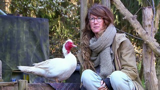 Eva Rygusiak und ihr Erpel Patchouli