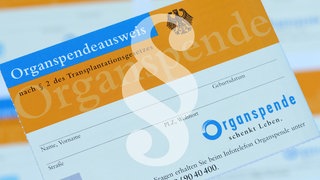Organspendeausweis mit Paragraph