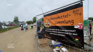 Lebensmittelsammlung bei "Rock am Ring"