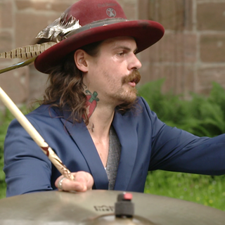 Drummer Andreas Eichenauer am Schlagzeug