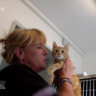 Kirstin Köhler mit Katze