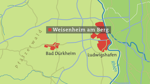 Weisenheim am Berg Karte