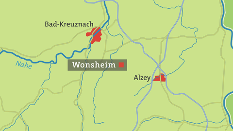 Wonsheim Karte