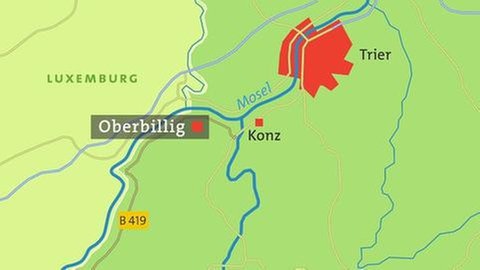 Karte Oberbillig