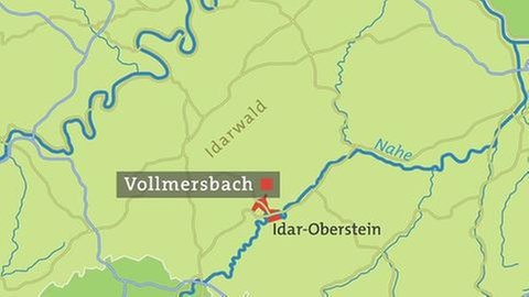 Karte von Vollmersbach