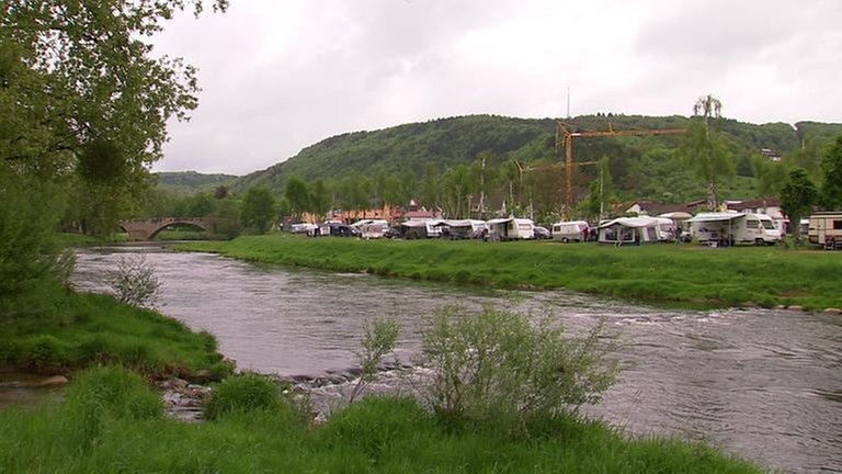 Idyllisch der Campingplatz an der Sauer
