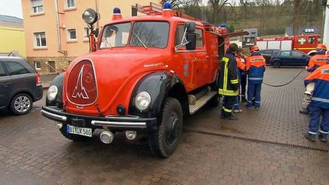 Feuerwehr-Oldtimer, immer noch im Betrieb