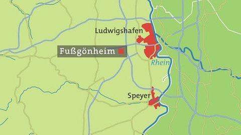 Karte von Fussgönheim