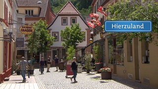 Hierzuland Annweiler Hauptstraße Schild neu