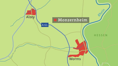 Monzernheim Karte