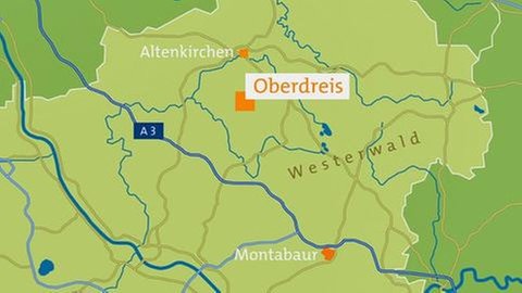 Landkarte von Oberdreis im Kreis Neuwied