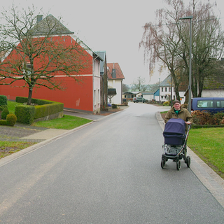 Die Hauptstraße in Mückeln