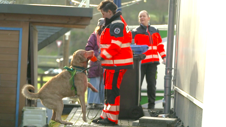 Ursula Tasser mit ihrem Hund "Pan"